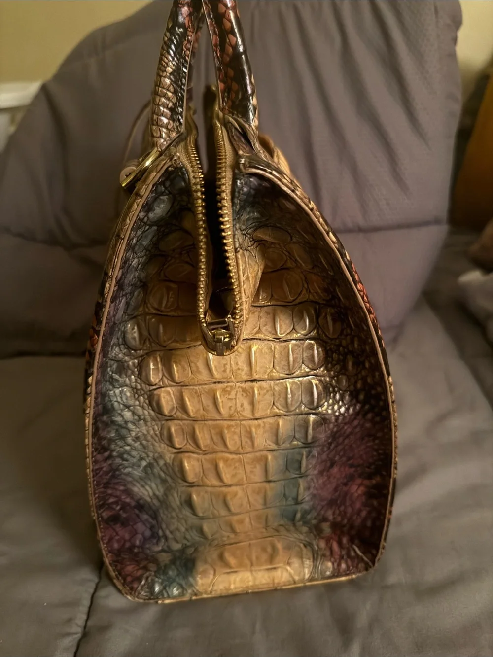 Brahmin satchel croc